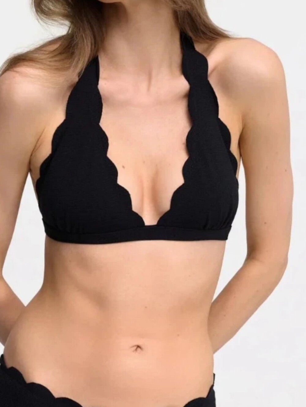 Marysia Swim Spring Scalloped Halter Bikini Top